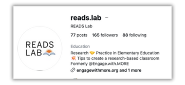 READS Lab’s Instagram profile: educational research and classroom practice