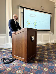 Dr. Joshua Gilbert presents his doctoral research