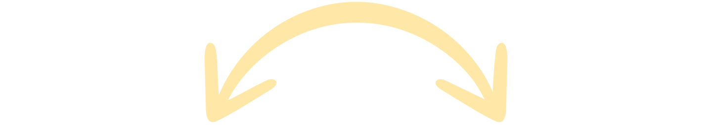 A large yellow curved arrow points downward toward six horizontal white lines on a black background.