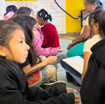 Students use MORE to build literacy and content knowledge together